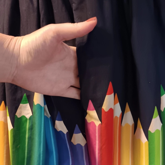 Harkel "Pencil Me In" Rainbow Colored Pencil Dress - Picture 10 of 14